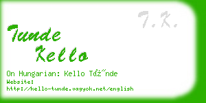 tunde kello business card